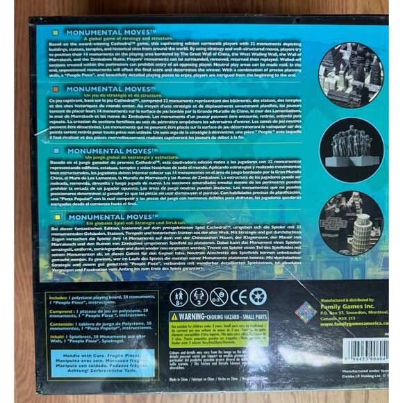 NWT Monumental Moves Global Board Game‎ Of Strategy 3D Geography New, Sealed Box - Picture 3 of 3